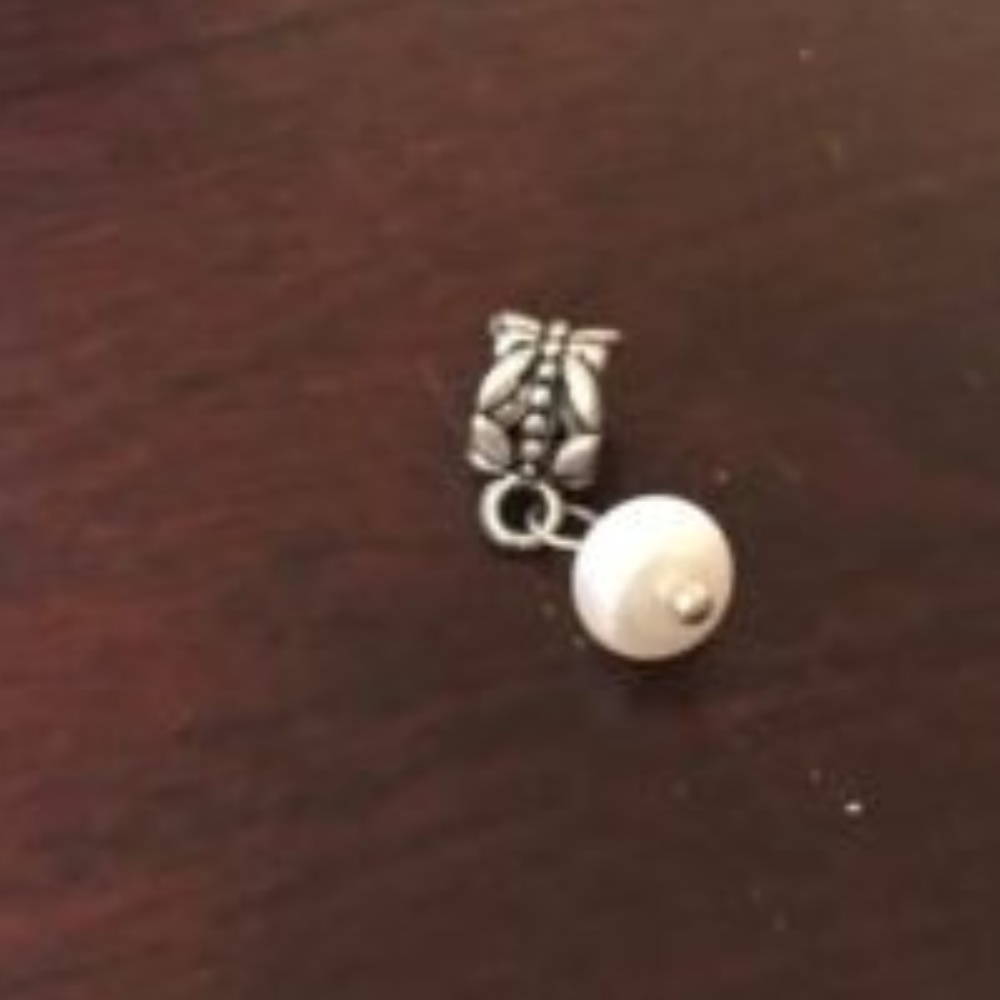 Silver and Pearl Charm for Charm Bracelet NWOT - Picture 2 of 4